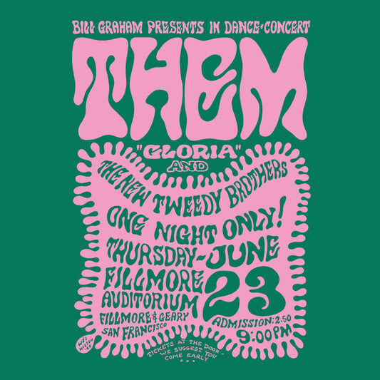 Diseño para camiseta rock de la banda Them