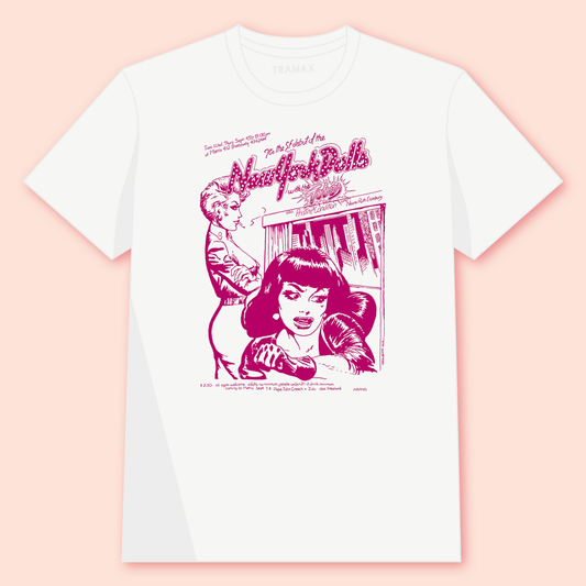 Camiseta de New York Dolls. Prenda 100% algodón ecológico con serigrafía