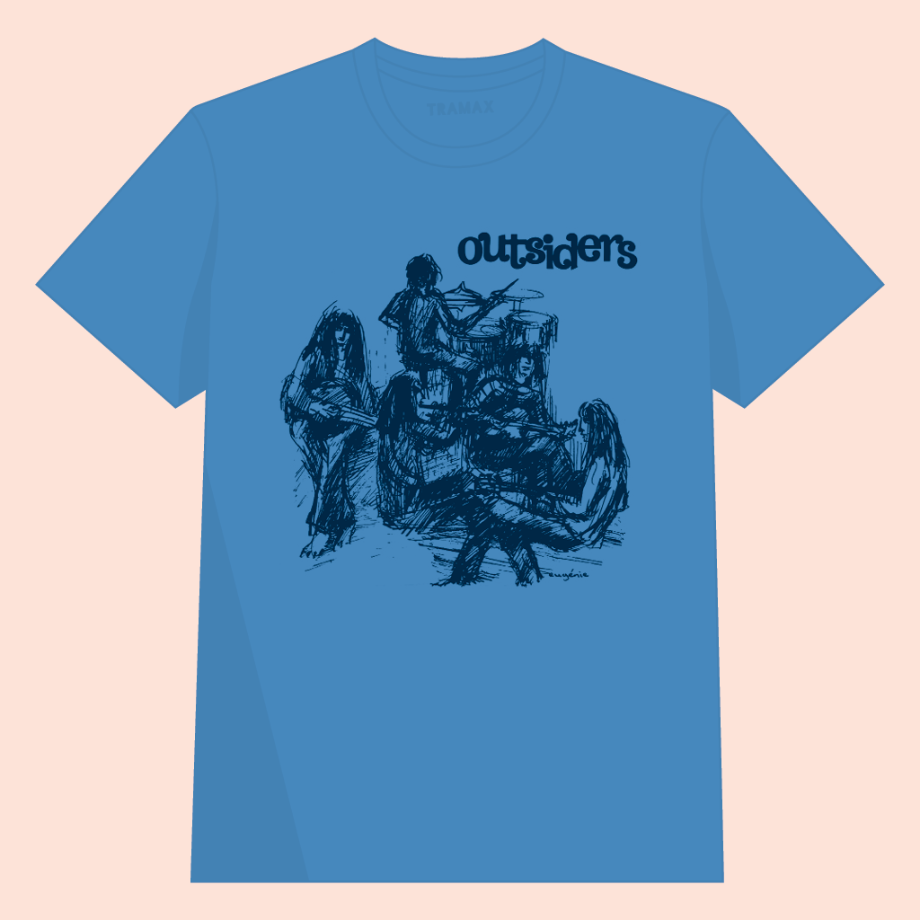 Camiseta de Outsiders. Prenda 100% algodón ecológico con serigrafía