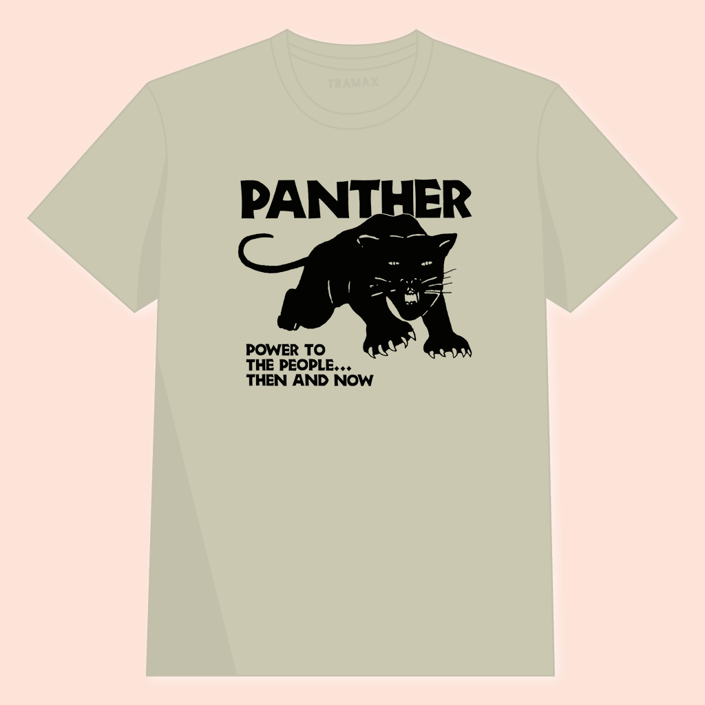 Camiseta de Panther. Prenda 100% algodón ecológico con serigrafía