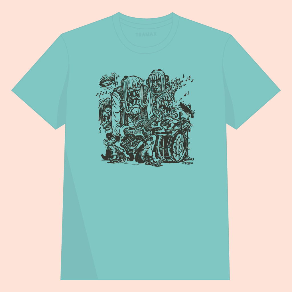 Camiseta de ilustración vintage con serigrafía