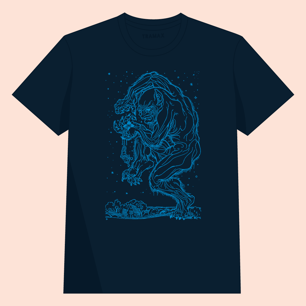 Camiseta de ilustración vintage con serigrafía