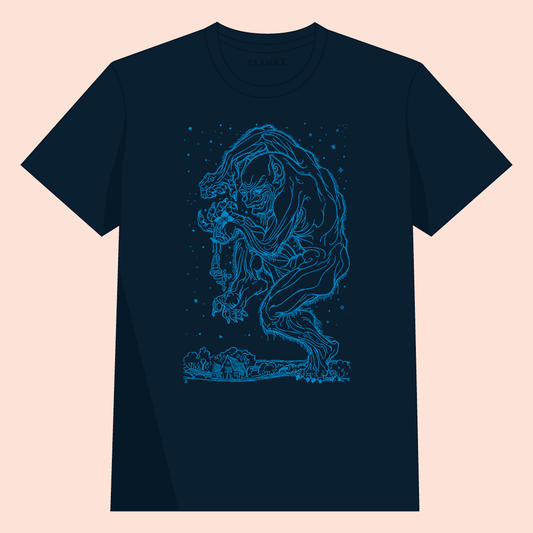 Camiseta de ilustración vintage con serigrafía
