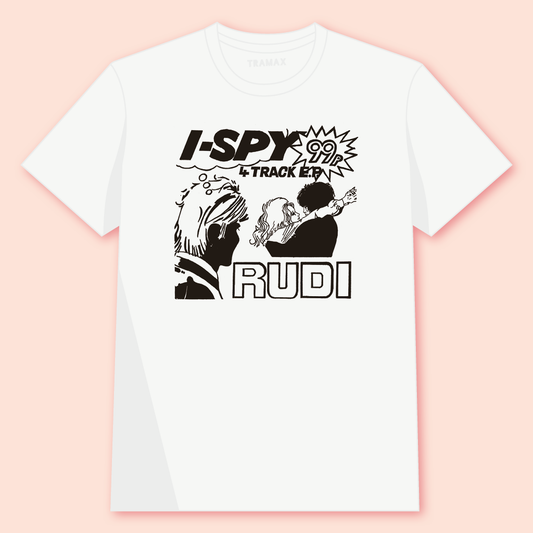 Camiseta de la banda de rock Rudi con serigrafía