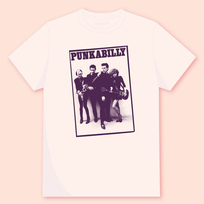 Camiseta Vintage White unisex con diseño de The Cramps. 100% algodón orgánico OEKO-TEX®.