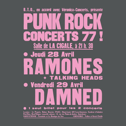 Camiseta Punk Rock Concert 1977, 100% algodón orgánico  OEKO-TEX®