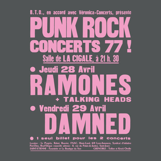 Camiseta Punk Rock Concert 1977, 100% algodón orgánico  OEKO-TEX®