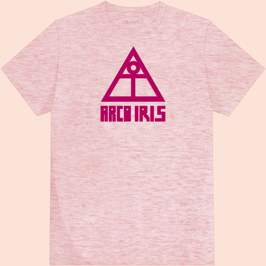 Camiseta de la banda Arco Iris con serigrafía. Prenda 100% algodón orgánico