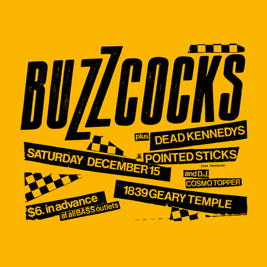 Camiseta de la banda de punk rock Buzzcocks con serigrafía