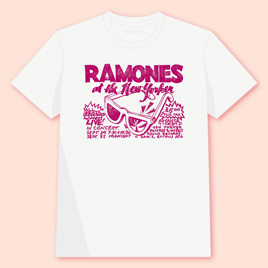 Camiseta de los Ramones. Prenda 100% algodón ecológico con serigrafía