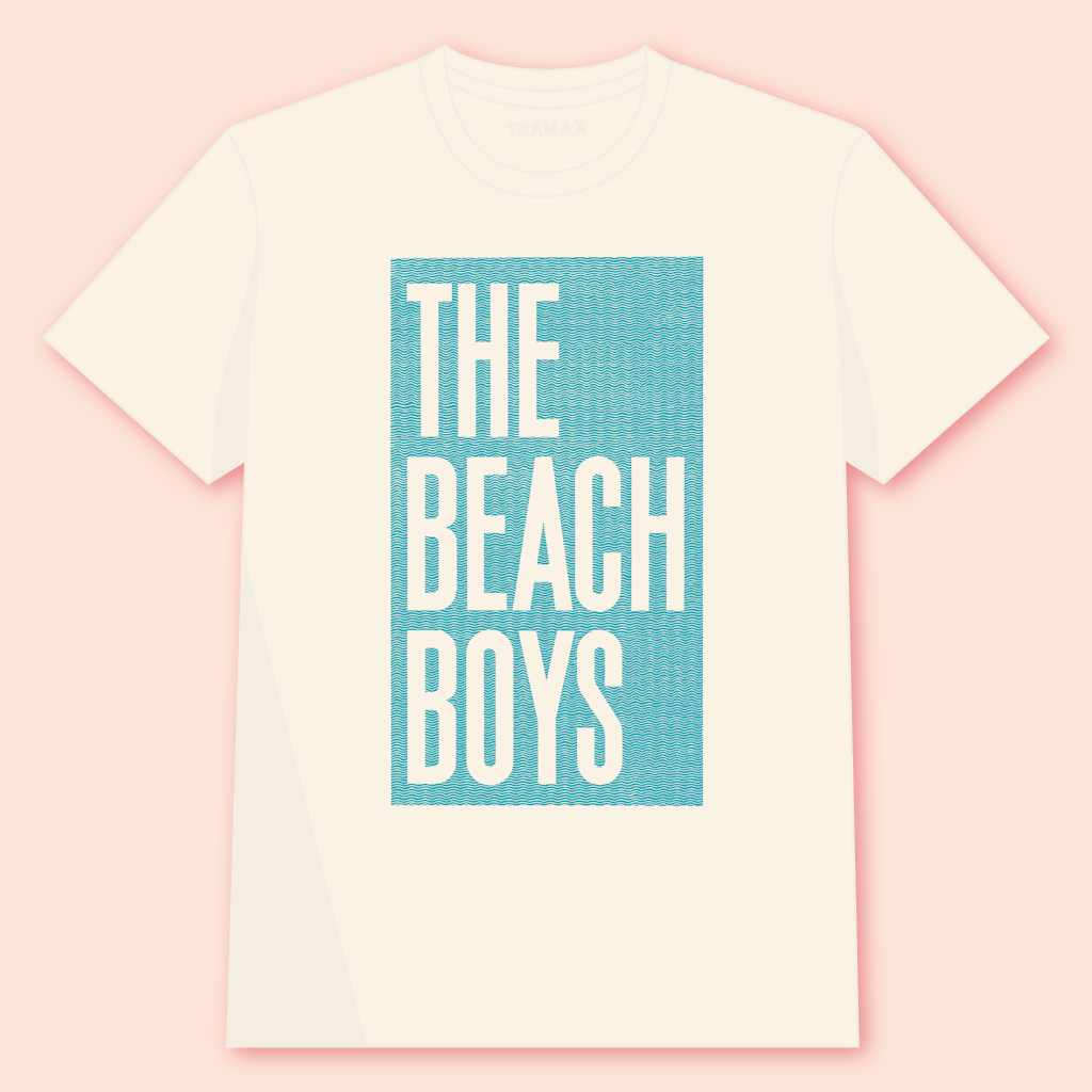 Camiseta de The Beach Boys. Prenda 100% algodón ecológico con serigrafía