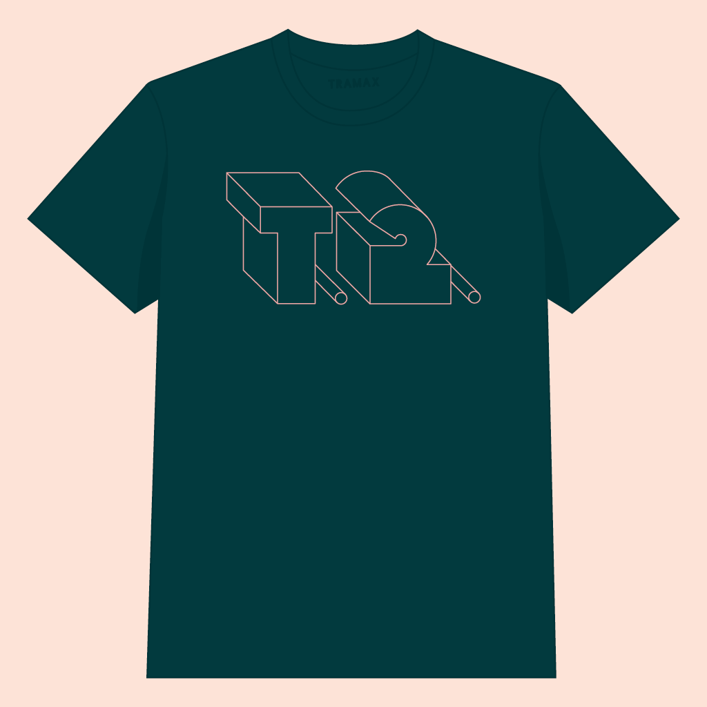 Camiseta de la banda de rock T2 con serigrafía