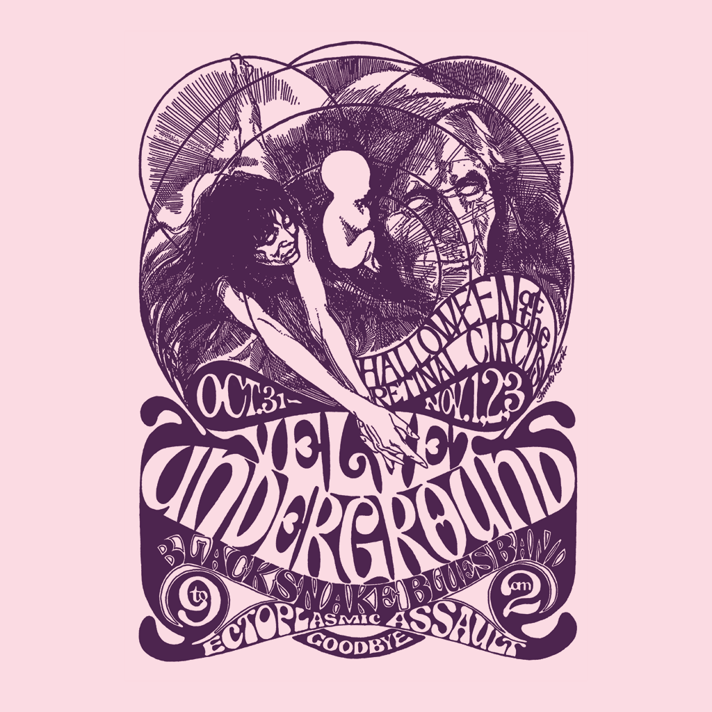 Camiseta de la banda de rock Velvet Underground con serigrafía
